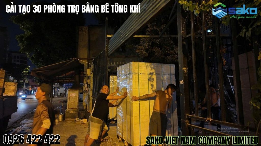 Gạch AAC xây nhà trọ tại 48, đường Phạm Ngũ Lão, Gò Vấp