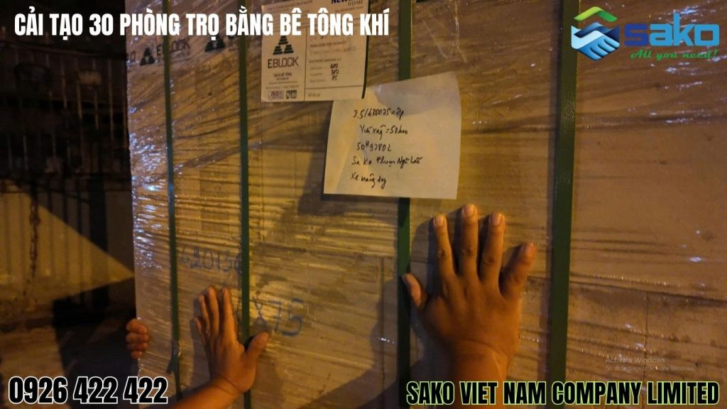 Gạch AAC xây nhà trọ tại 48, đường Phạm Ngũ Lão, Gò Vấp